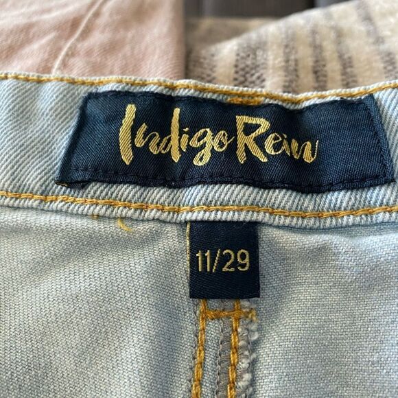 Indigo Rein cut off high rise Jeans  Shorts Distressed size 11/29 - Picture 5 of 6
